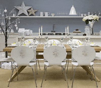 gray-silver-white-christmas-decorating-dining-room-chairs-tables