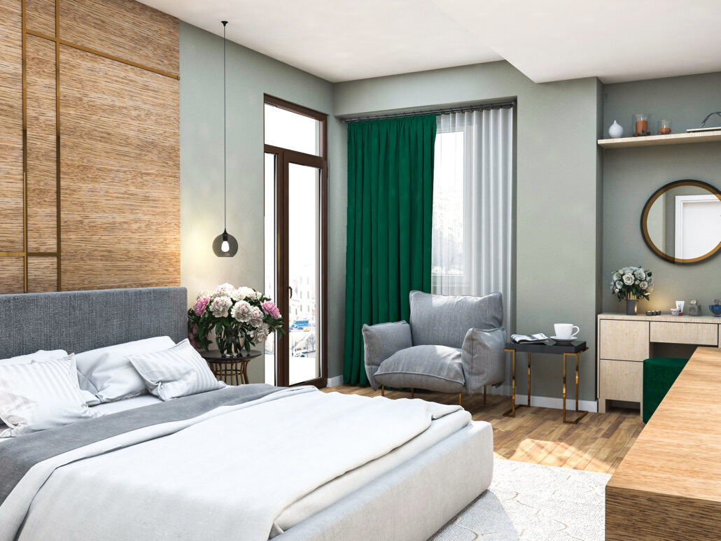 Dormitor matrimonial - Delta Studio Design - tablie pat pal furniruit (2)