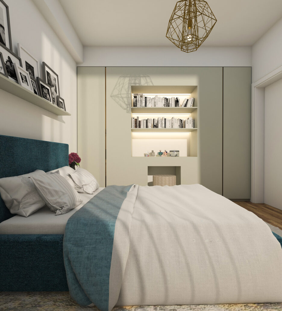 Dormitor modern de oaspeti - apartament patru camere - Delta Studio Design (1)