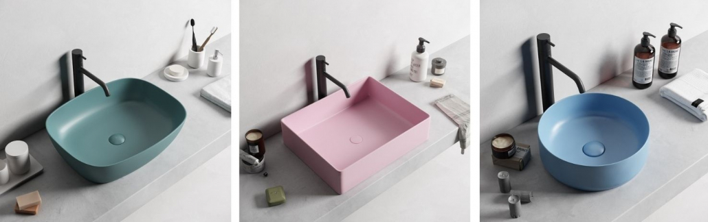 Lavoare colorate - Colecția de obiecte sanitare COLOR by Karim Rashid x Dalet
