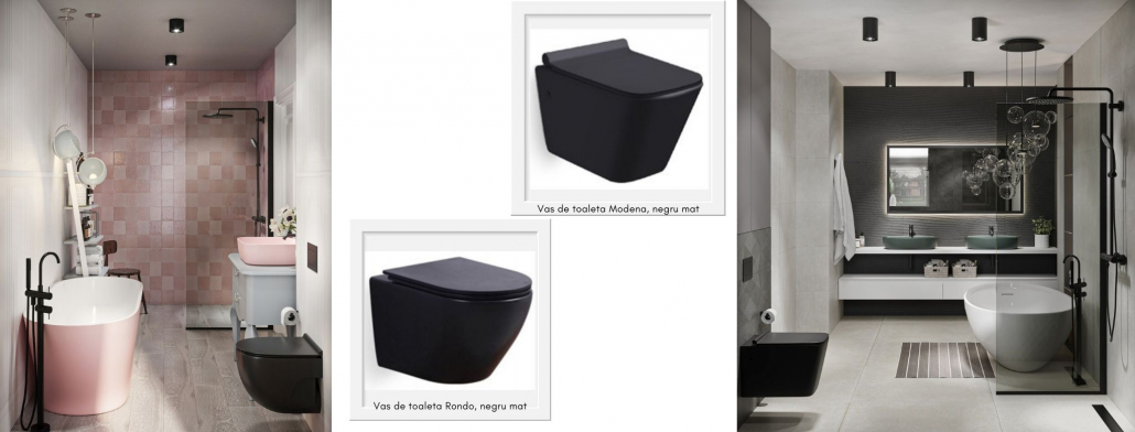Vase de WC negre - Colecția COLOR by Karim Rashid x Dalet