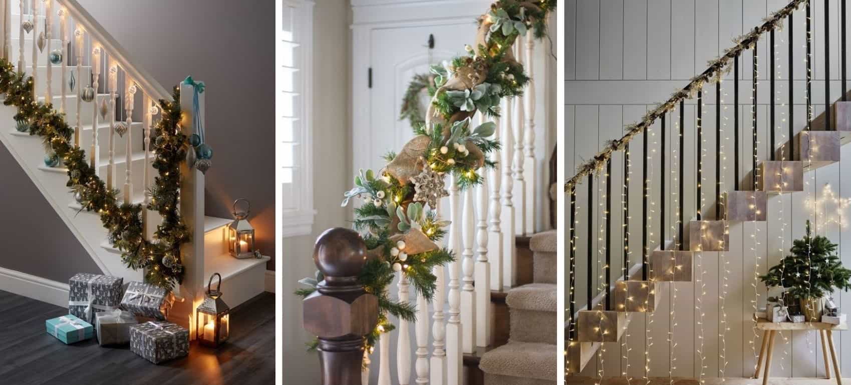 casa scării decorată de sărbători